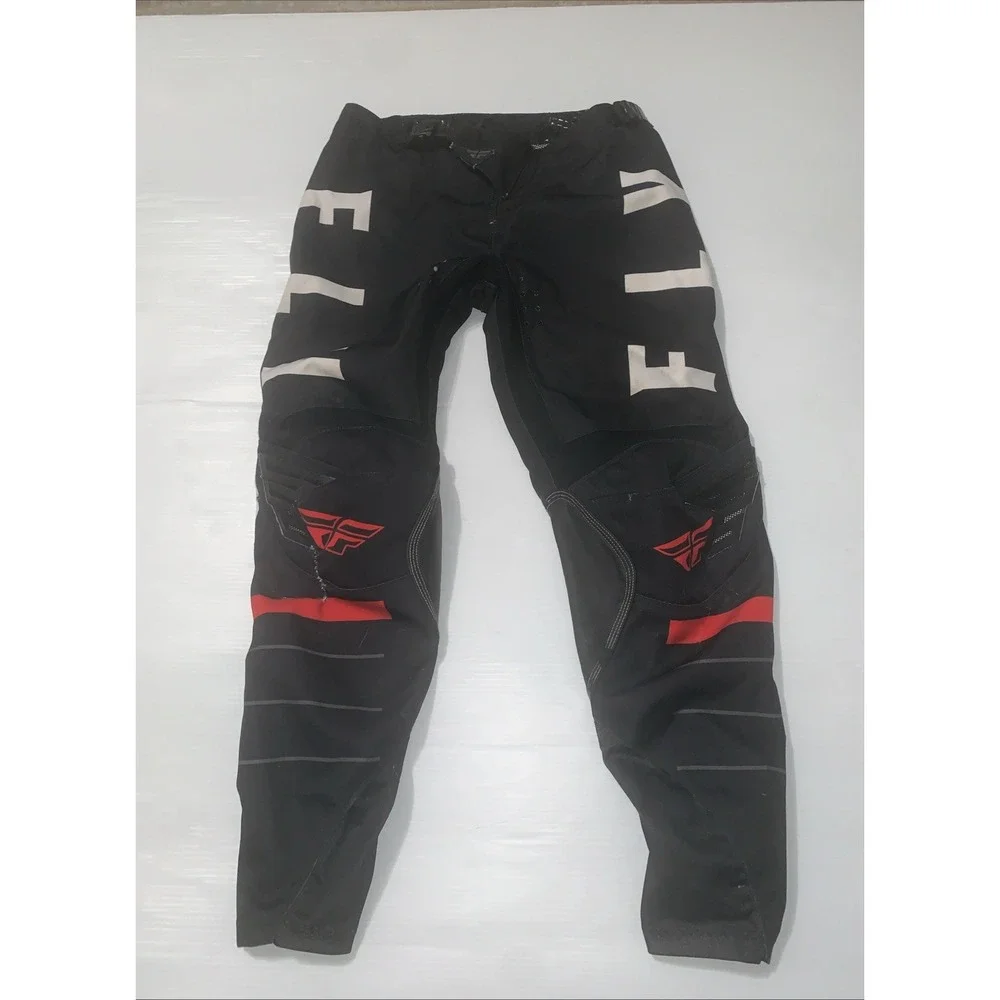 Fly Racing Kinetic Pants Mens Size 32 Black Red Motocross Riding Pants